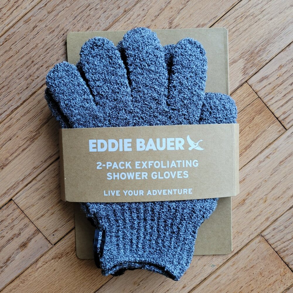 NWT Eddie Bauer Pack of 2 Exfoliating Shower Gloves New
